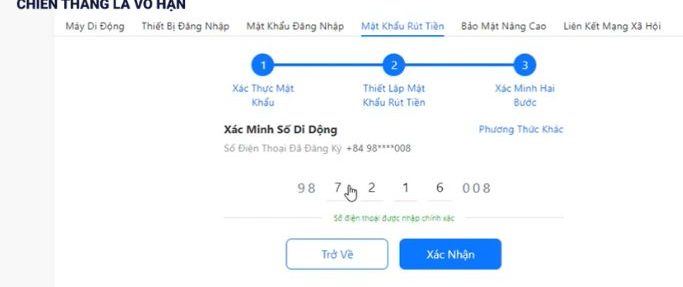 Các điều khoản cần đáp ứng để tạo giao dịch